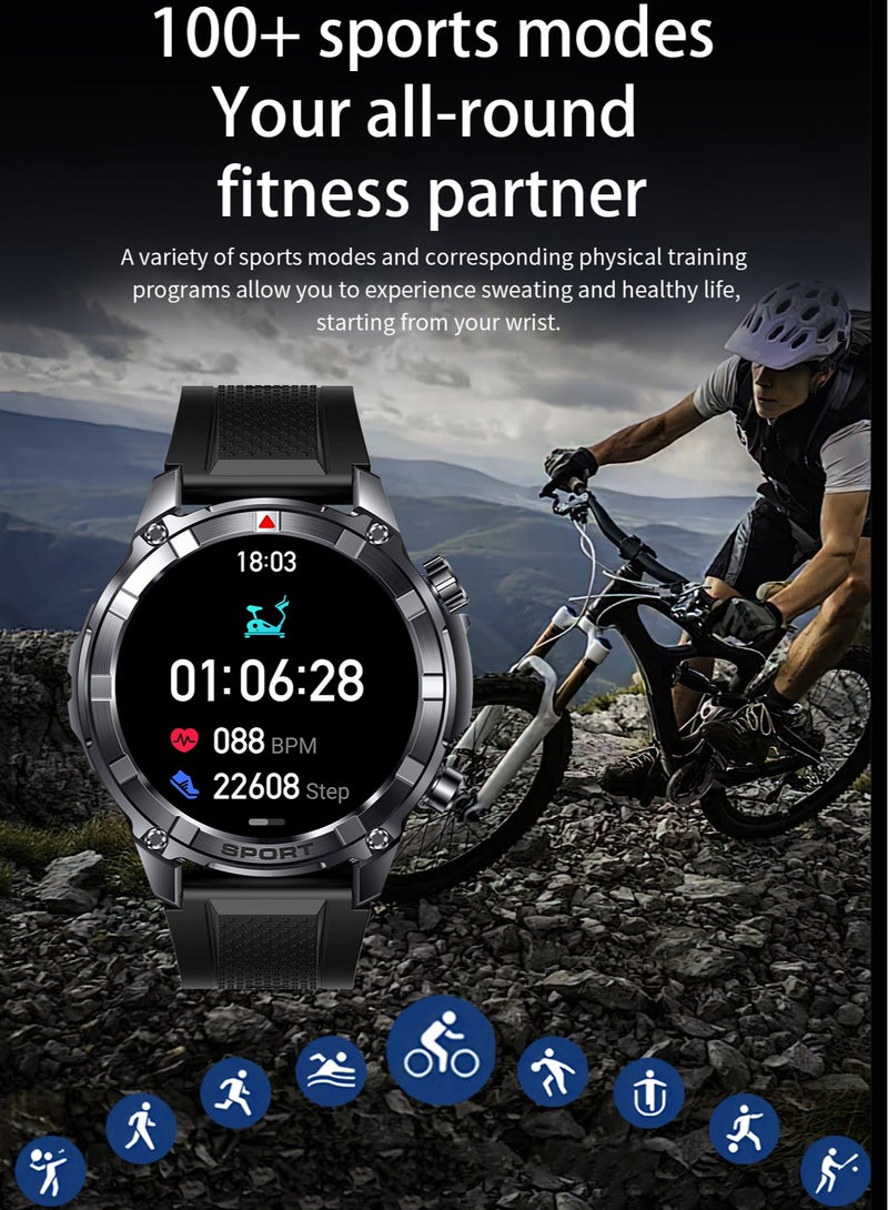 RollsTimi  Men's Smart Wearable Watch, Multiple Sports Modes, Bluetooth Answer/Make Calls, 1.52 Inch TFT High Definition Touch Screen, Smart Voice Assistant, Sports Smartwatch, RT-i116 - Image 2