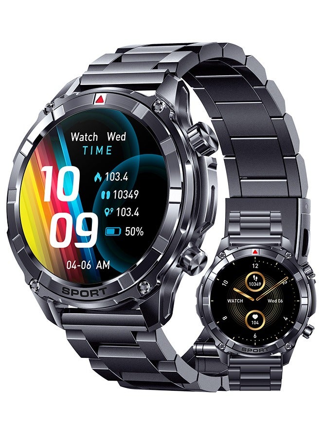 RollsTimi  Men's Smart Wearable Watch, Multiple Sports Modes, Bluetooth Answer/Make Calls, 1.52 Inch TFT High Definition Touch Screen, Smart Voice Assistant, Sports Smartwatch, RT-i116 - Image 1