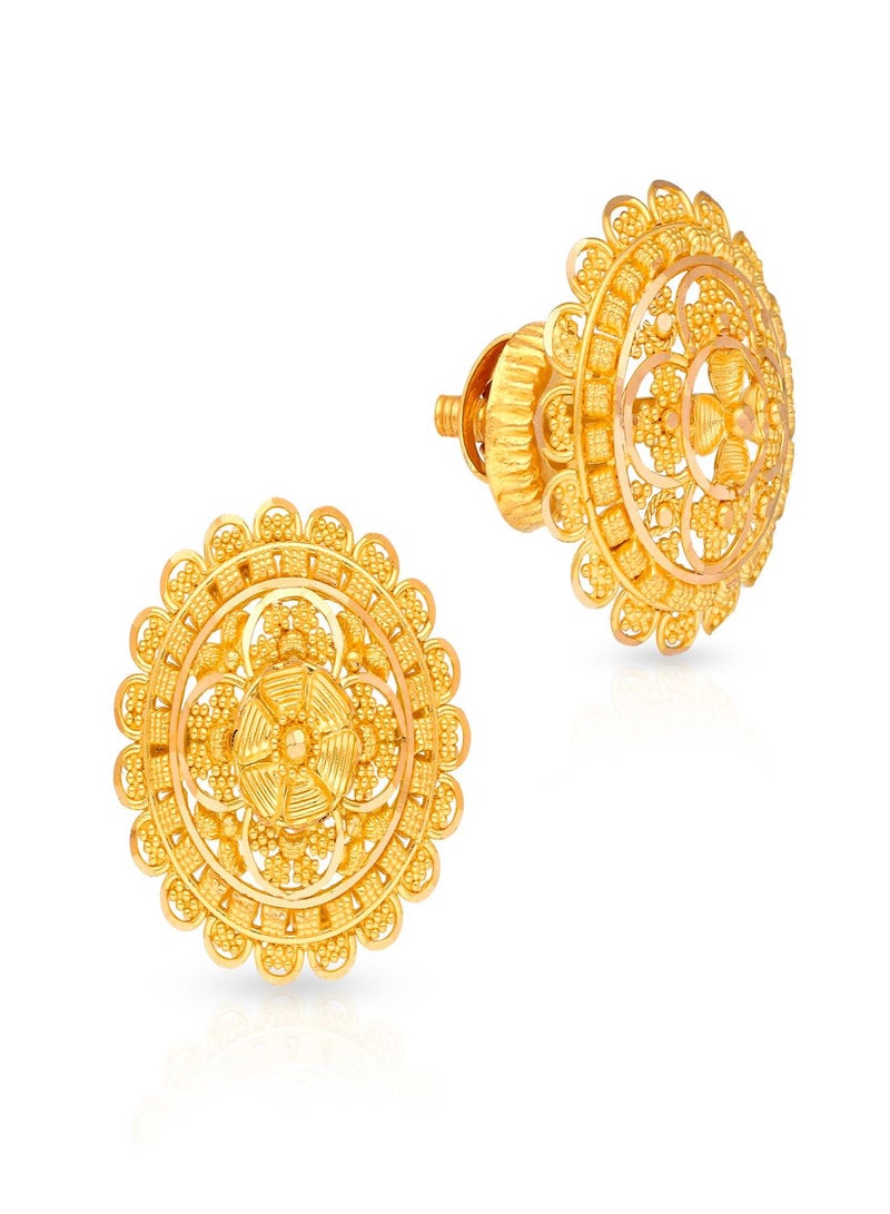 Malabar Gold and Diamonds 22k 916 Purity Malabar Gold Earring ERCOS13890Y  - Image 1