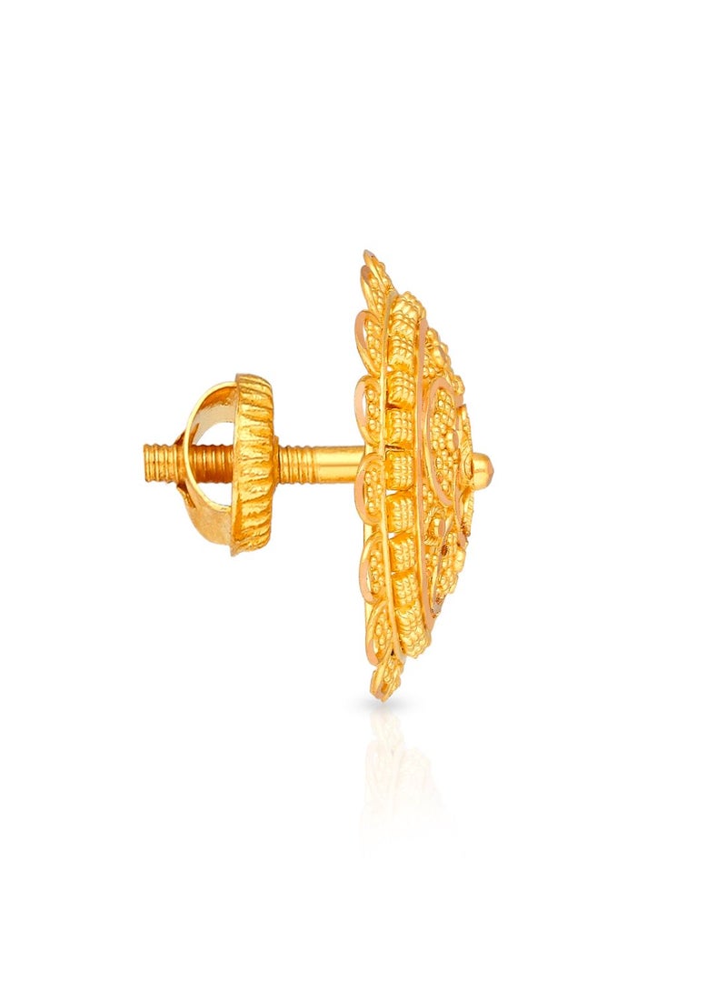 Malabar Gold and Diamonds 22k 916 Purity Malabar Gold Earring ERCOS13890Y  - Image 2