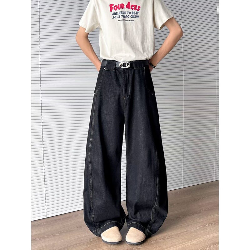 Unisex Classic Denim Jeans Loose Fit Daily Outdoor Wear - Image 3
