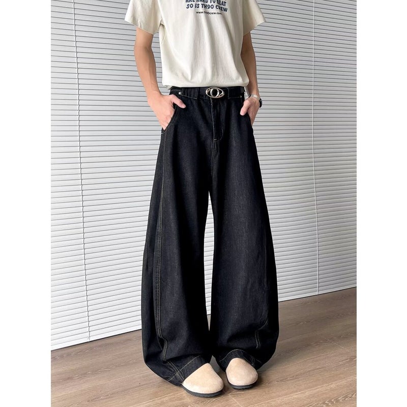 Unisex Classic Denim Jeans Loose Fit Daily Outdoor Wear - Image 2