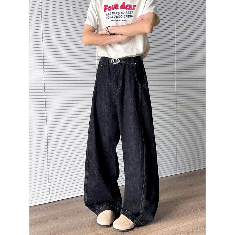 Unisex Classic Denim Jeans Loose Fit Daily Outdoor Wear - Image 4