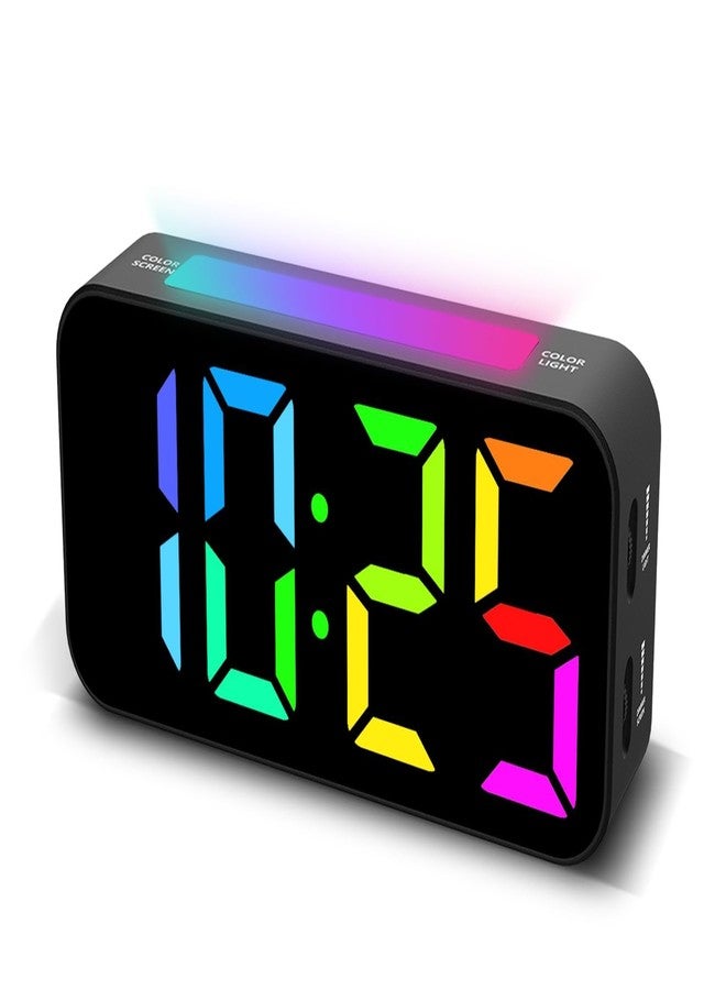 Topski Loud Alarm Clocks for Bedrooms Heavy Sleepers, Plug-in Digital Bedside Clock with RGB Night Light, Large Display, Dual Alarm, Snooze, Dimmable, 3 Volumes - Image 1