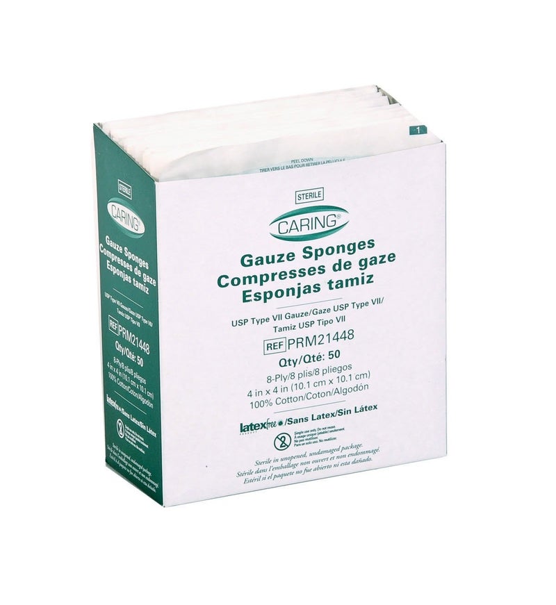 Medline Sterile Woven 8Ply Gauze Sponges USP Type VII 4 x 4 Perfect for Wound Care in 2Packs Pack of 600