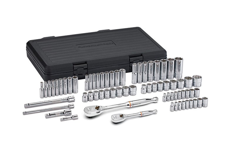 GEARWRENCH 68 Pc. 1/4" & 3/8" Drive Mechanics Tool Set, 6 & 12 Pt., Standard & Deep, SAE/Metric - 83000 - Image 1
