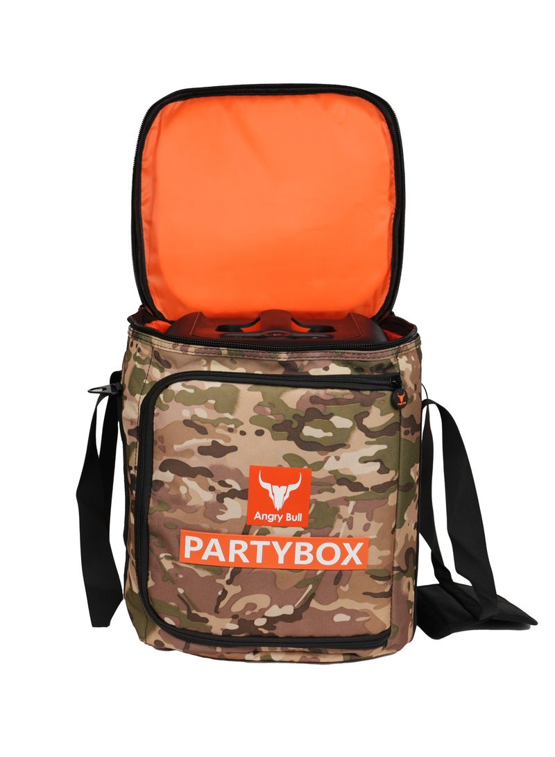 Angry Bull Speaker Bag Safety Carrying Storage Case with Shoulder and Handy Strap Travel Bag for JBL Encore Essential - ARMY C  - Image 4