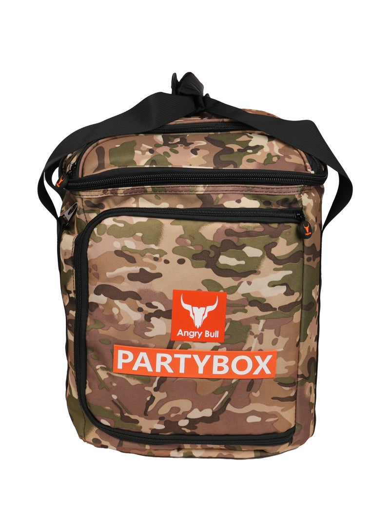 Angry Bull Speaker Bag Safety Carrying Storage Case with Shoulder and Handy Strap Travel Bag for JBL Encore Essential - ARMY C  - Image 1