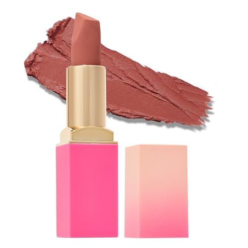 Juvia's Place The Nude Velvety Matte Lipstick Me - Nude Matte Lipstick, Long-lasting Matte Lipstick, Rich-Color Lip Makeup, Creamy Lipstick with Matte Finish, Beauty & Lip Products