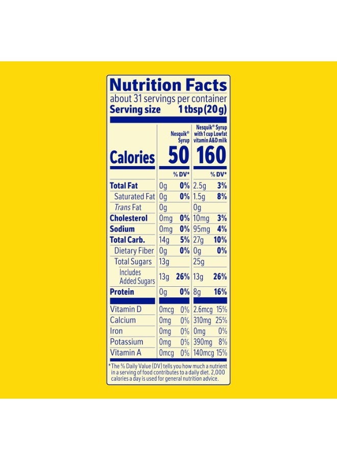 Nestle Nesquik Strawberry Syrup Artificially Flavored 623.6G - Image 2