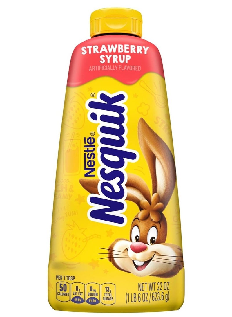 Nestle Nesquik Strawberry Syrup Artificially Flavored 623.6G - Image 1