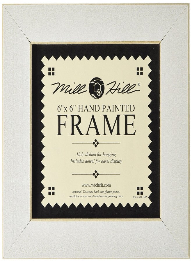 Mill Hill Wooden Frame, 6 by 6-Inch, Antique White - Image 1
