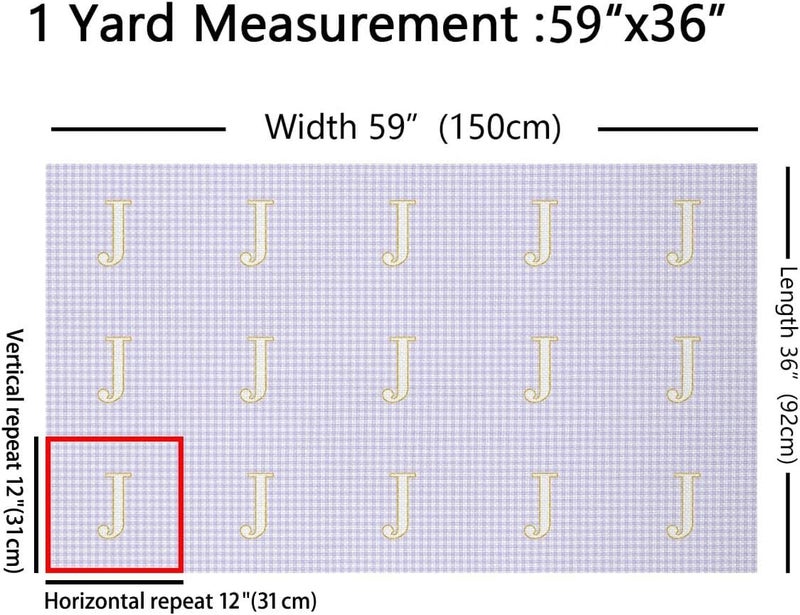 Erosebridal Initial J Letter Upholstery Fabrics Purple Checkered Outdoor Fabric By The Yard 2 Yard Plaid Geometric Checkerboard Waterproof Fabric for Chairs Grids Alphabet Indoor Home DIY Decor - Image 3