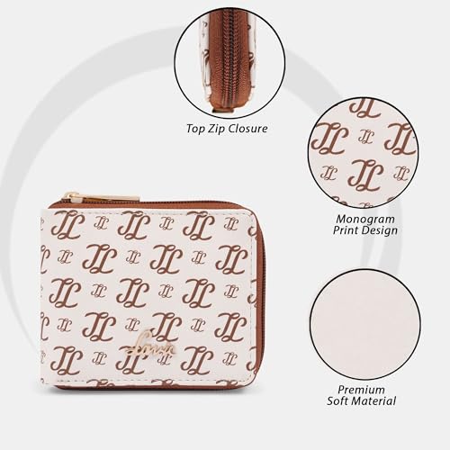 Lavie Women's Sacy Monogram LL Print Small Zip around Wallet | Ladies Purse Handbags - Image 3