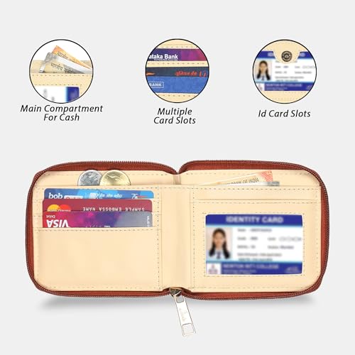 Lavie Women's Sacy Monogram LL Print Small Zip around Wallet | Ladies Purse Handbags - Image 5