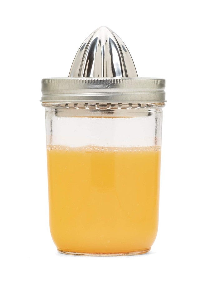 Jarware - 82654 Jarware Stainless Steel Citrus Juicer Lid for Mason Jars, Wide-Mouth, Metallic - Image 1