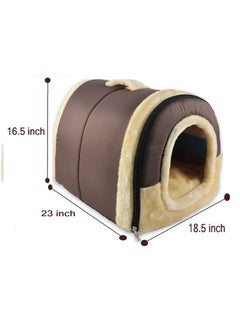 AMICA AMICA Igloo Dog House, Portable Cat Igloo Bed with Removable Cushion, 2 in 1 Washable Cozy Dog Igloo Bed Cat Cave, Foldable Non-Slip Warm for Pets Puppy Kitten Rabbit (Large)  - Image 5