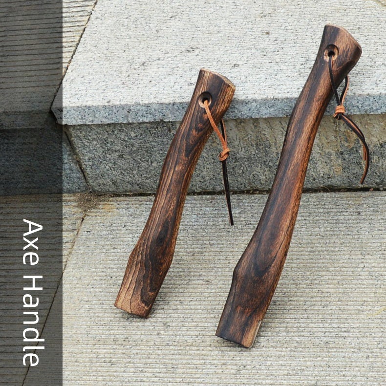 Qinggang Wood Ax Handle, Short Ax Handle, Small Ax Handle, Solid Wood Ax Handle, Curved Ax Handle, Mini Ax Handle(Leather rope type 26cm) - Image 4