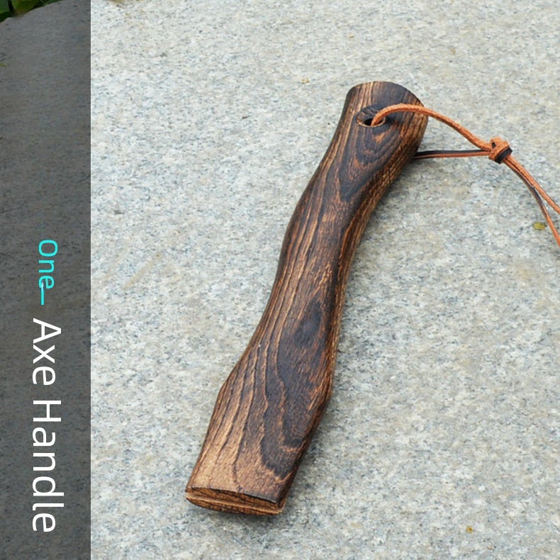 Qinggang Wood Ax Handle, Short Ax Handle, Small Ax Handle, Solid Wood Ax Handle, Curved Ax Handle, Mini Ax Handle(Leather rope type 26cm) - Image 5