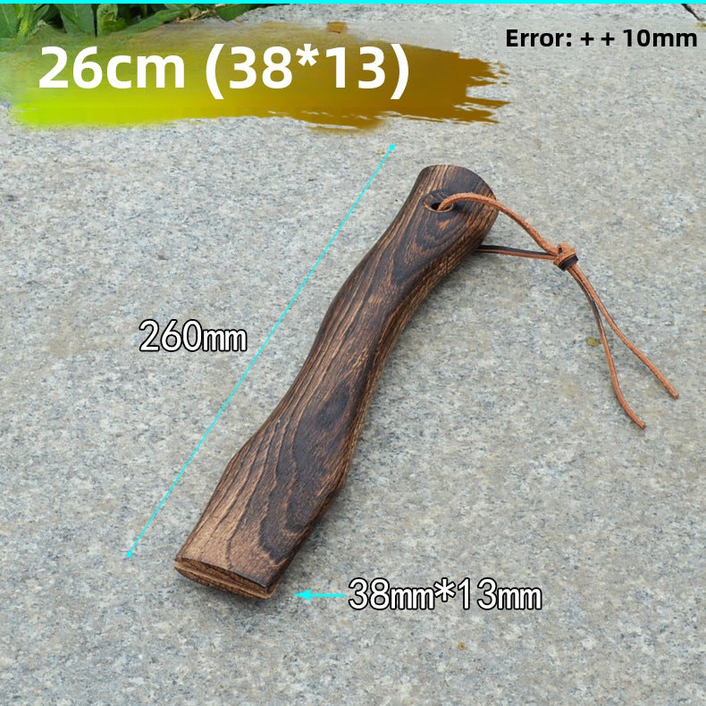 Qinggang Wood Ax Handle, Short Ax Handle, Small Ax Handle, Solid Wood Ax Handle, Curved Ax Handle, Mini Ax Handle(Leather rope type 26cm) - Image 1