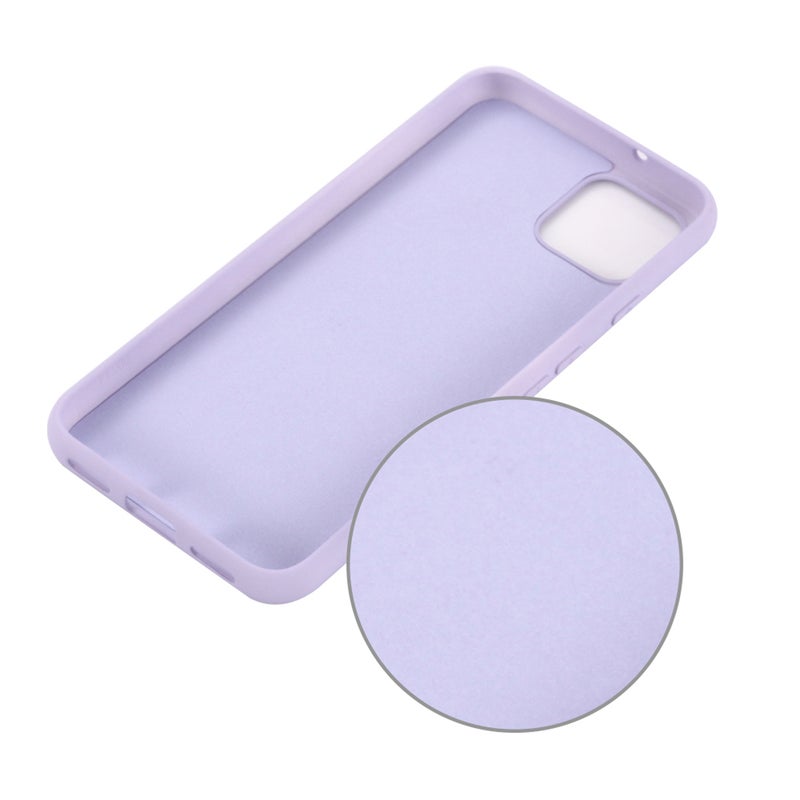 Liquid Silicone Scratch-resistant Phone Cover Comfortable Full Covered Shockproof Protective Case Compatible with Pixel 4 (Violet) - Image 3