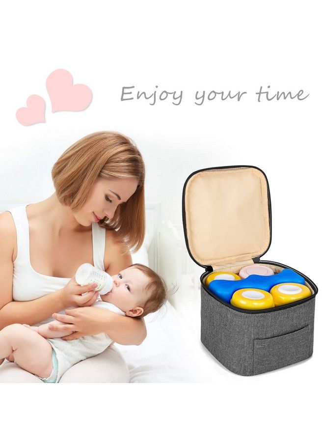 LUXJA أكياس ثلج قابلة لإعادة الاستخدام لتخزين حليب الثدي (عبوة من 2) أكياس ثلج لزجاجات حليب الثدي للأمهات العاملات (تناسب 4 5 أونصات) زرقاء - Image 5