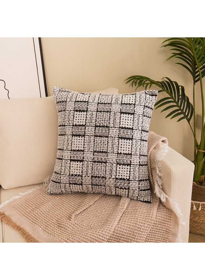 Chenille Jacquard Pillowcase Modern Office Cushion Backrest Living Room Cushion Model Room Sofa Pillow Light Luxury