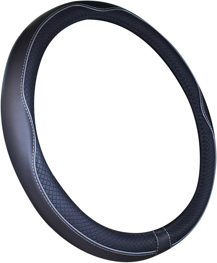 Mayco Bell Microfiber Leather Steering Wheel Cover for Trucks (17.5-18'', Black Gray) - Image 3