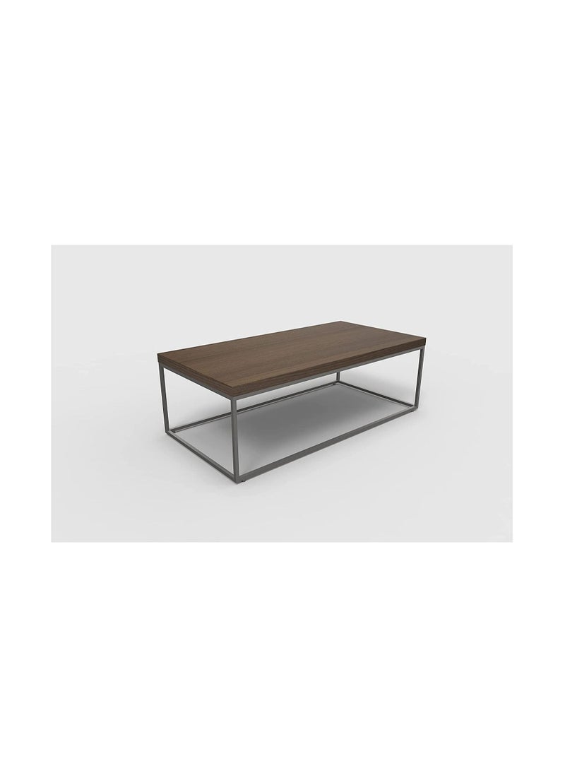 BAFCO Coffee Table Worli Centre Table Melamine Top Stainless Steel Legs Rectangular for Living Room Bedroom Balcony Office - Image 1