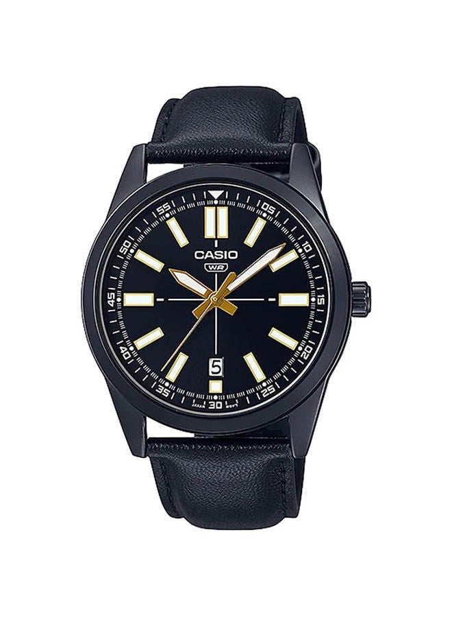 CASIO Leather Analog Watch MTP-VD02BL-1EUDF - Image 1