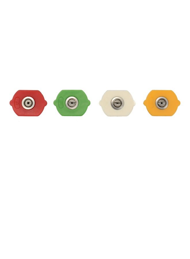 Loquat 4-Piece Stainless Steel Quick Connect High Pressure Spray Tip Red/Green/Yellow 10x5x10cm - Image 2