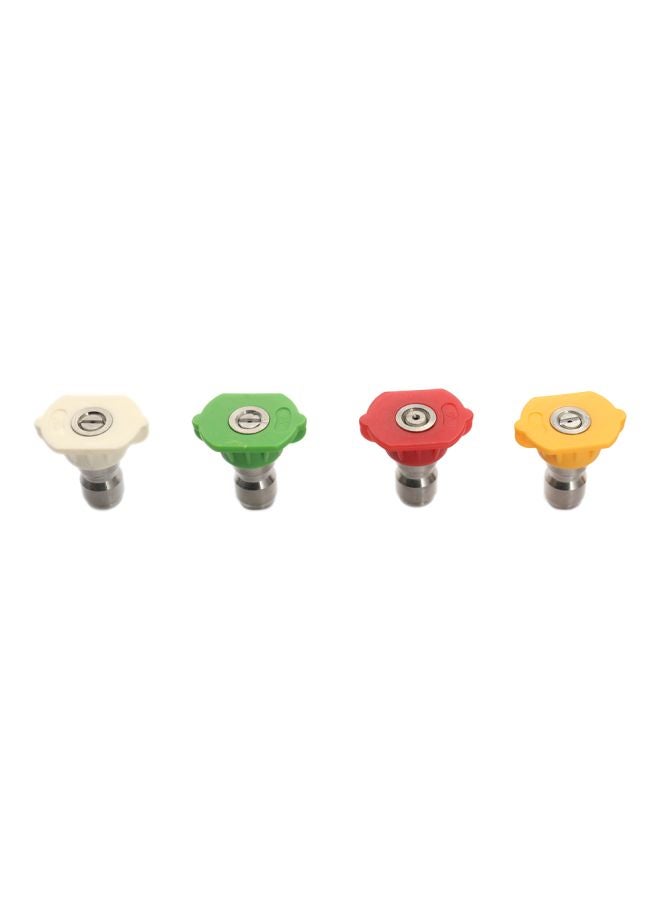 Loquat 4-Piece Stainless Steel Quick Connect High Pressure Spray Tip Red/Green/Yellow 10x5x10cm - Image 1
