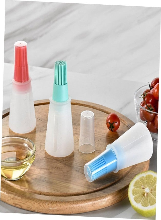 TASKHOUSE Silicone Oil Dispenser Bottle with Brush Pastry & Basting Brush Kitchen Cooking Accessories (Multicolor, Pack of 3) - Image 2