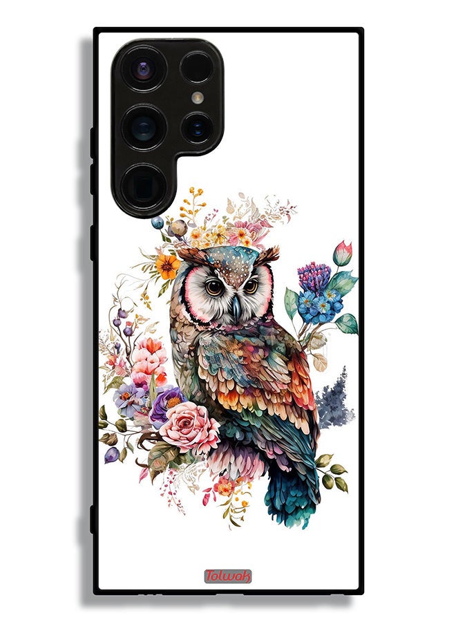 Tolwak Samsung Galaxy S23 Ultra 5G Protective Case Cover Owl Abstract Art - Image 3