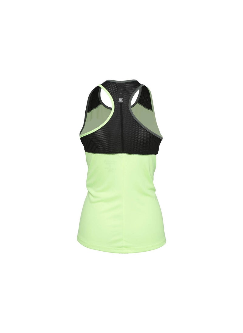 Reebok Women Obstacle Tech Running Tank Top, Neon Green and Black  - Image 2