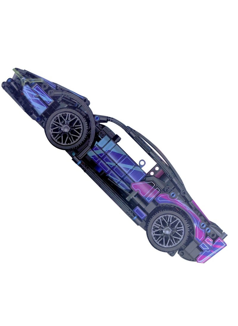 Super Sports Car Building Blocks Sets, 1280 Pieces 1:14 Drift Car Building Blocks, Model Building Set for Adults, Technic Sports Car Building Blocks Racing Car Model Compatible with Large Brands  - Image 4