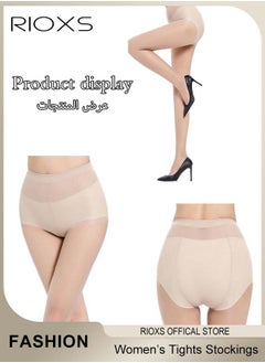 ريوكس النساء 4 أزواج رقيقة رفيعة، عباءة عالية السراويل Sheer الأرجل، فائقة الرقيقة الناعمة Stocking، سيدات جوارب طويلة جوفاء الأسهم مع أصابع قدم معزز، النساء قدم الجوارب الطويلة Hosiery جوارب ضيقة جوارب  - Image 4