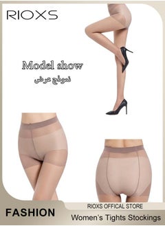 ريوكس النساء 4 أزواج رقيقة رفيعة، عباءة عالية السراويل Sheer الأرجل، فائقة الرقيقة الناعمة Stocking، سيدات جوارب طويلة جوفاء الأسهم مع أصابع قدم معزز، النساء قدم الجوارب الطويلة Hosiery جوارب ضيقة جوارب  - Image 5