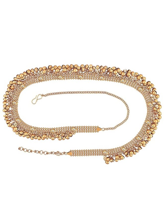 Shining Diva Antique Gold Ethnic Kamarband for Women (6555kb) - Image 1