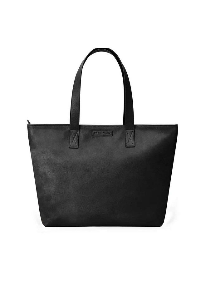 DailyObjects Women's Latest Tote Bag,Spacious,Stylish,Sturdy Vegan Leather Handbag With Zip Closure And Laptop Compatibility,Handcrafted Ladies Shoulder Purse For Daily & Office Use-Black - Utility - Image 1