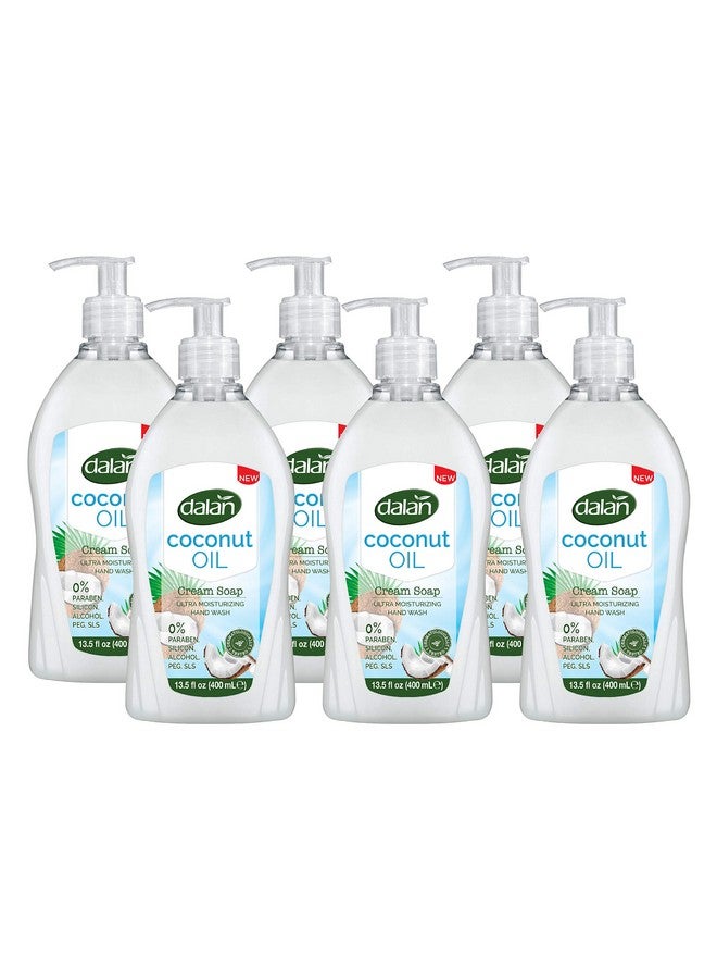 Dalan Coconut Oil Cream Ultra Moisturizing Liquid Hand Soap For Normal And Dry Hands Fresh Clean And Soft Feeling (13.5 Fl Oz / 400 Ml (Pack Of 6)) - Image 1