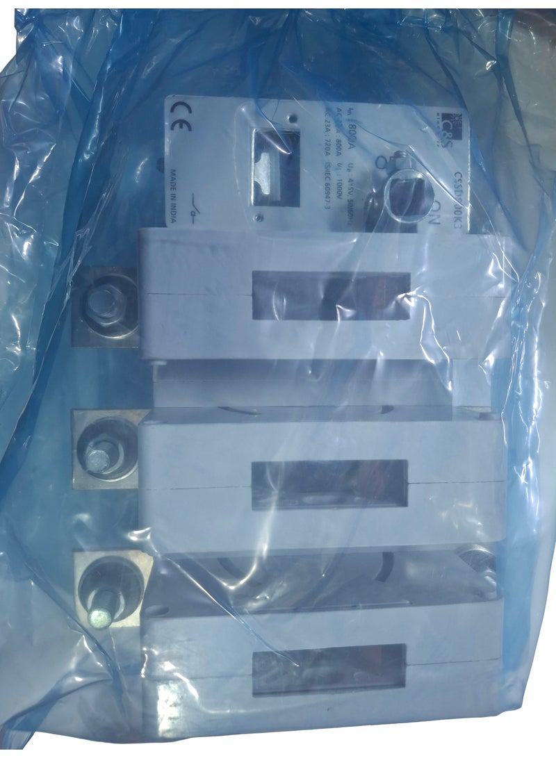 C&S Electric CSSD800K3U SWITCH Disconnector 800A 415V, 50/60HZ - Image 2