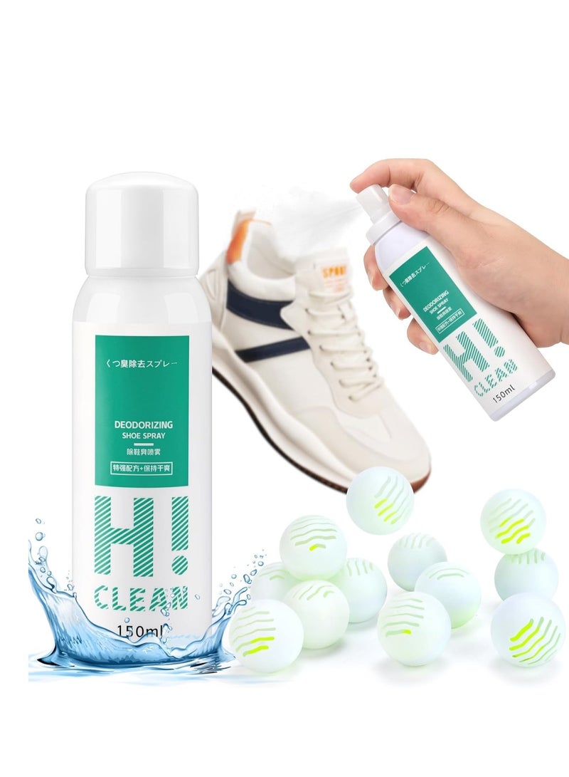Clean Odor Eliminator Spray for Shoes - Long Lasting Deodorizer for Sneakers, Work Shoes & Athletic Footwear - Powerful Odor Neutralizer with Natural Freshness - Image 1