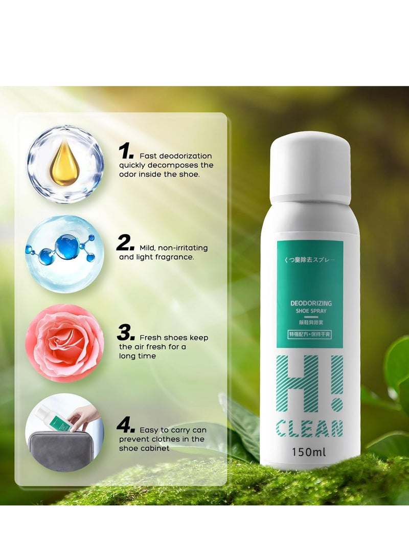 Clean Odor Eliminator Spray for Shoes - Long Lasting Deodorizer for Sneakers, Work Shoes & Athletic Footwear - Powerful Odor Neutralizer with Natural Freshness - Image 3