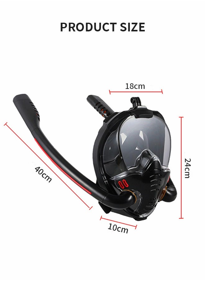 GROIC Full Face Snorkel Mask Adult - 2022 Latest Safe Breathing System,Anti-Fog Anti-Leak,180 Panoramic View with Camera Mount, Snorkel Mask with Adjustable Straps,Snorkeling Gear for Adults  - Image 5