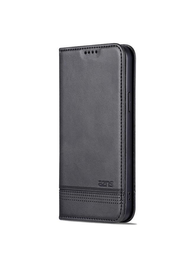 erorex Case For iPhone 15 Plus Magnetic Calf Texture Leather Phone Case - Image 2