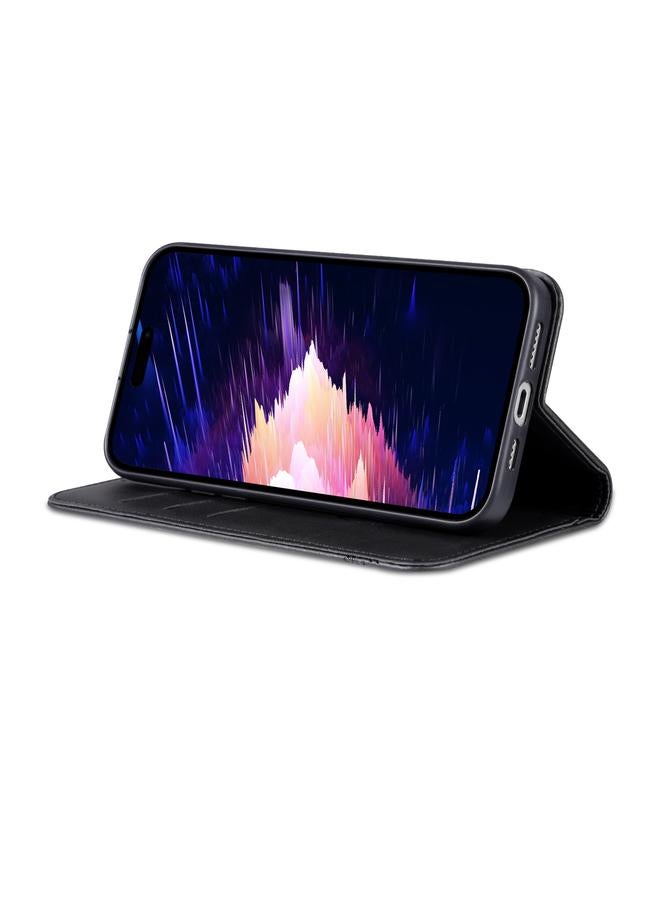 erorex Case For iPhone 15 Plus Magnetic Calf Texture Leather Phone Case - Image 5