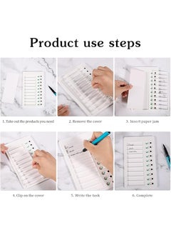 erorex 2 Pieces Chore Chart For Kids 4.7X7.9 Inch Detachable Message Board Portable Chore Chart Memo Plastic Board With 10 Replacement Cardstocks To Do List For Home Routine Planning  - Image 3