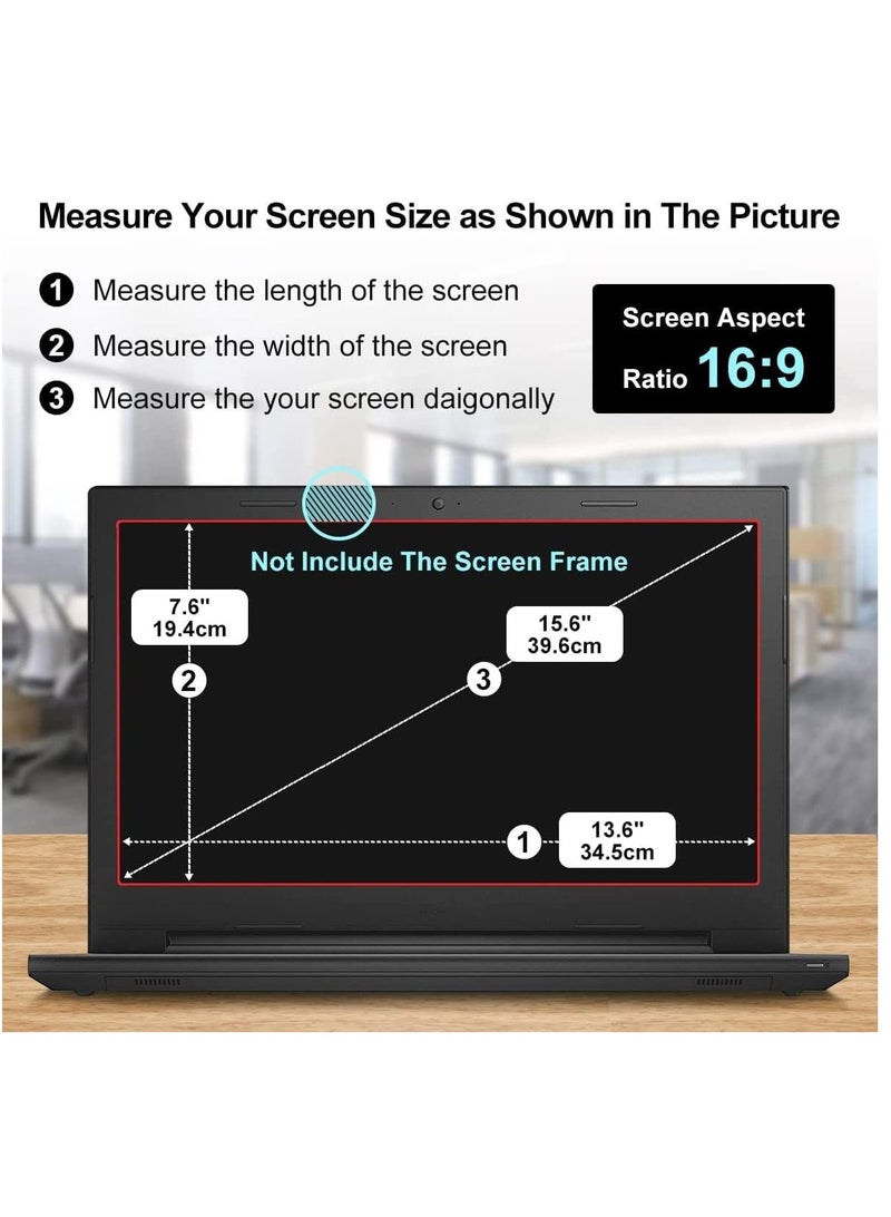 (1Pack) 15.6 inch Screen Protector Anti-Glare Blue Light Filter, Eye Protection Blue Light Blocking Anti Glare Computer Screen Cover for 15.6" with 16:9 Aspect Ratio Laptop(Size Not Include The Bezel)  - Image 2