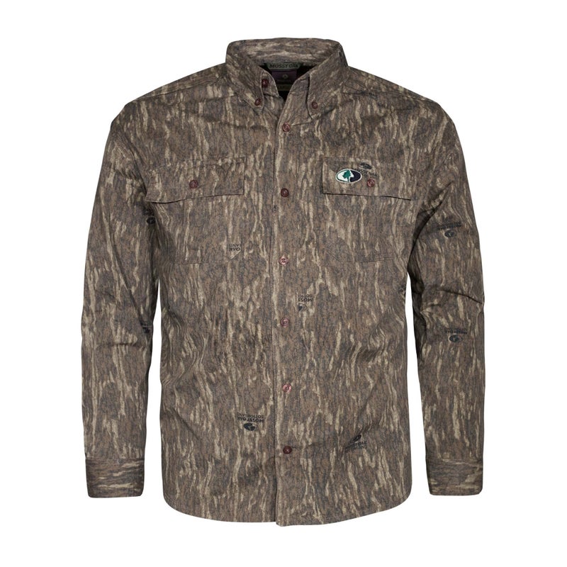 Mossy Oak Mens Long Sleeve Camo Hunting Shirts Cotton Mill - Image 2